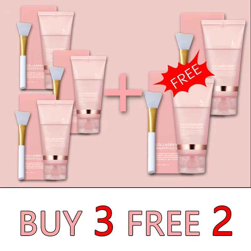 DermaGlow™ 5PC Korean Collagen Peel-Off Mask – Elasticity Boost & Deep Hydration for Radiant, Firm Skin