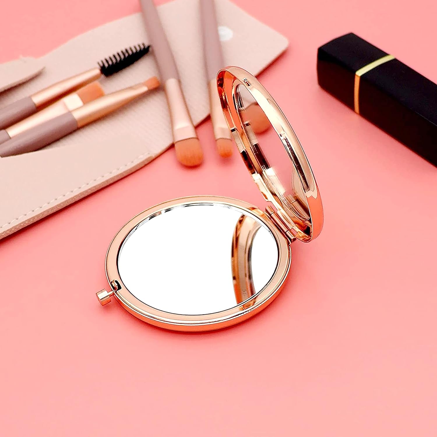 Daughter Wedding Gifts from Mom and Dad, Compact Rose Gold Makeup Mirrors Bridal Gifts on the Wedding Day, Wedding Souvenirs Girls' Gifts