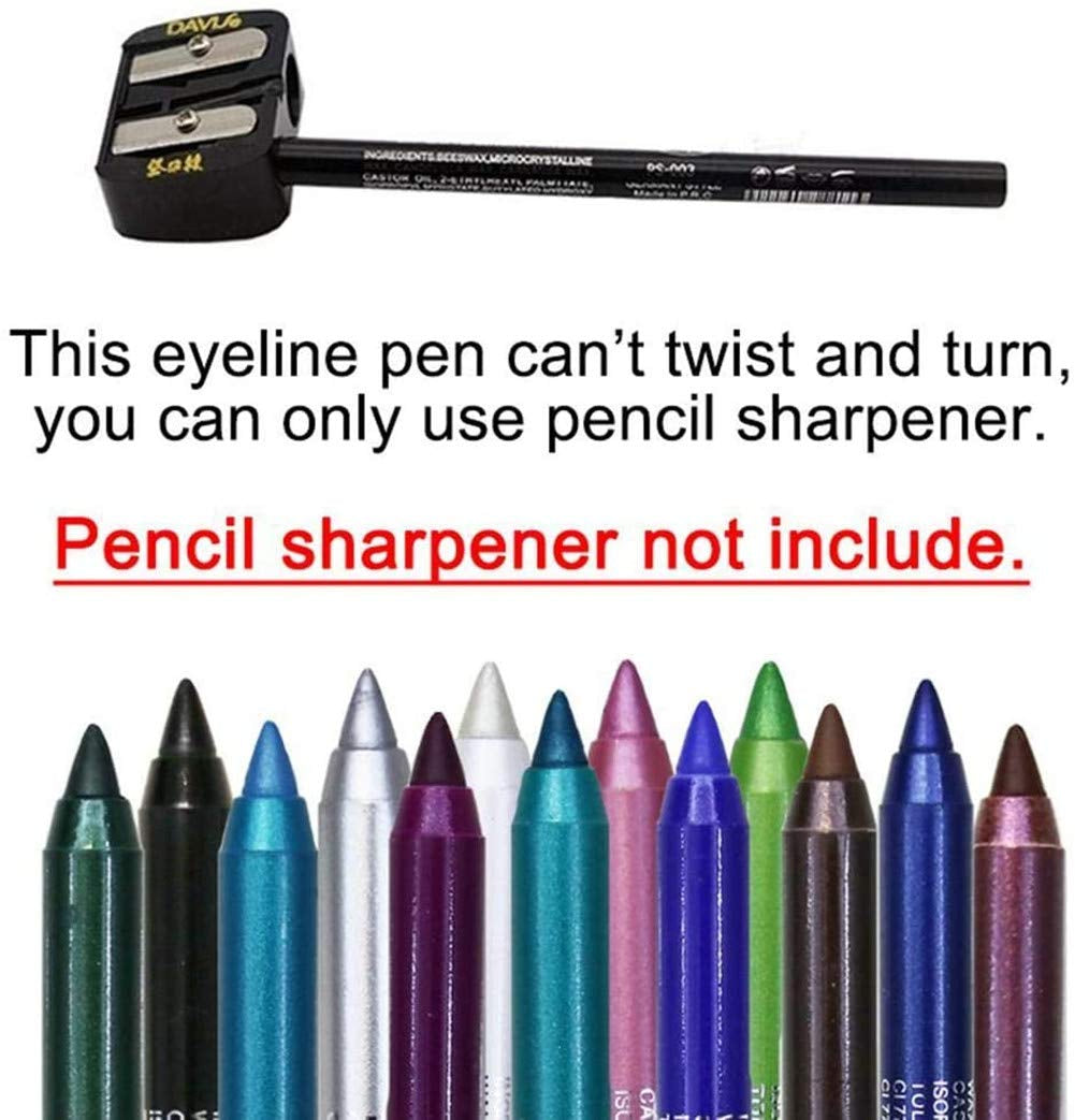 12 Colors Eyeliner Pencil Cosmetic Make up Waterproof Long Lasting Women Eyeliner Pearlescent & Matte Color Eyebrow Pencil Eyeshadow Pen
