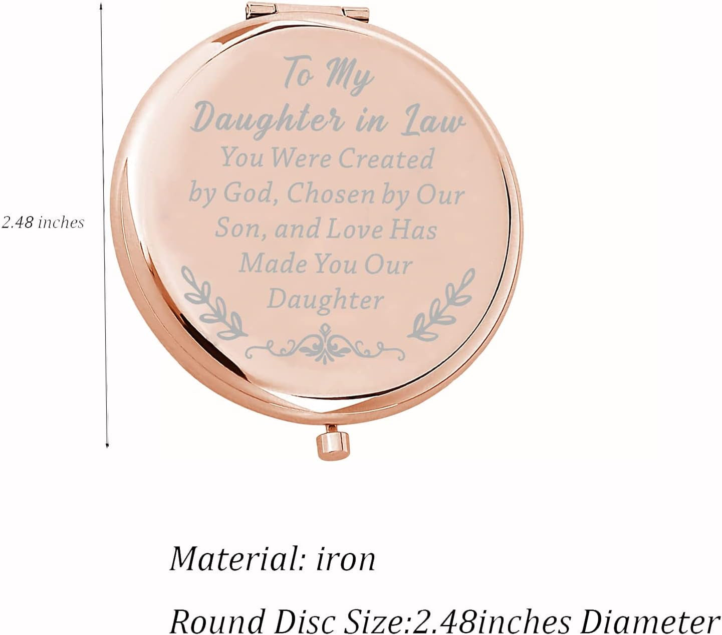 to My Daughter in Law Compact Mirror Bridal Shower Makeup Mirror Future Daughter in Law Gifts from Mother in Law