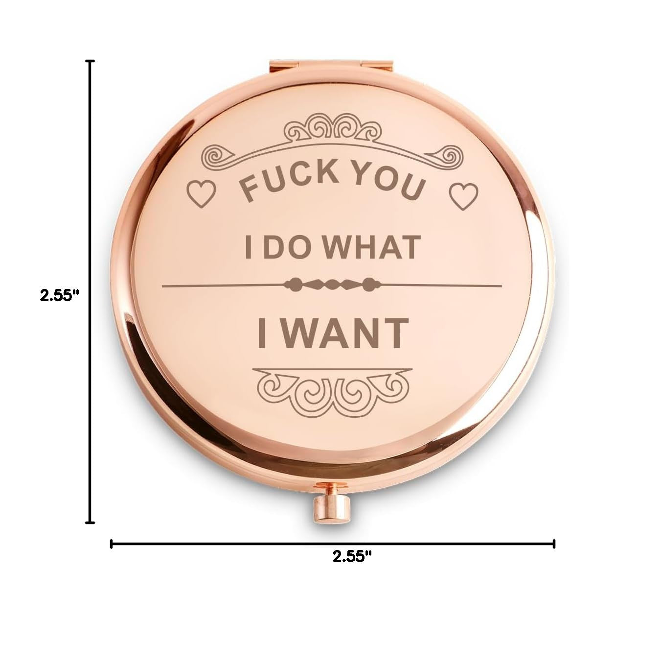 Inspirational Gifts for Women Girls, Personalized Compact Mirror, Friendship Gifts, 2025 Graduation Gifts for Her, Unique Mothers Day Birthday Gifts for Friends Mom Wife Sister Daughter Niece Grandma