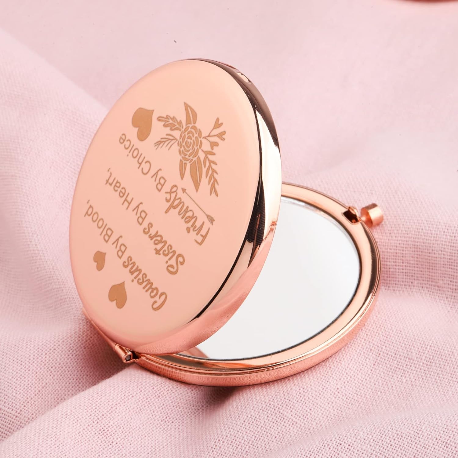 Cousin Compact Mirror Cousins by Blood Sisters by Heart Makeup Mirror Best Cousin Ever Gift