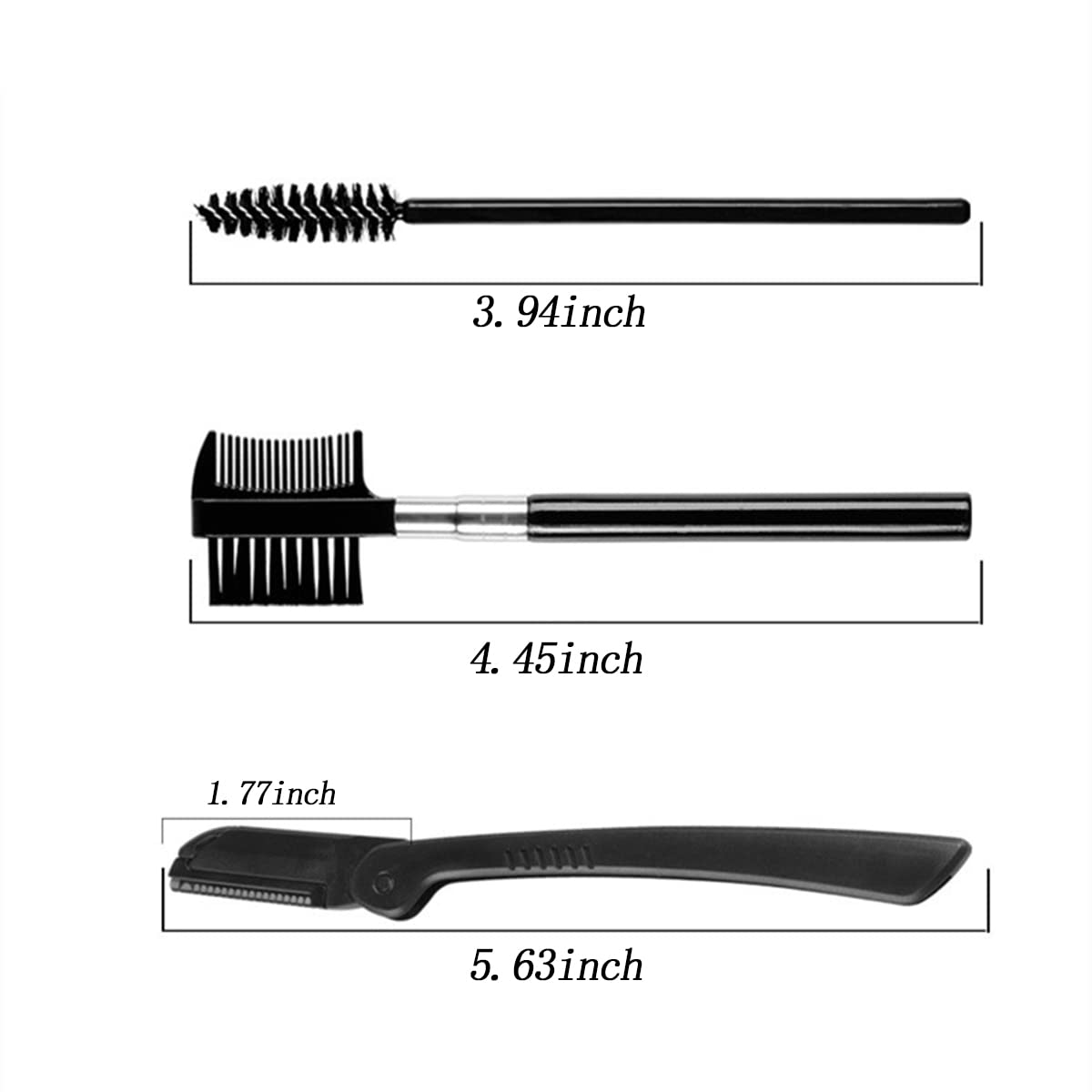 6-Piece Stainless Steel Eyebrow & Lash Kit | Professional Grooming
