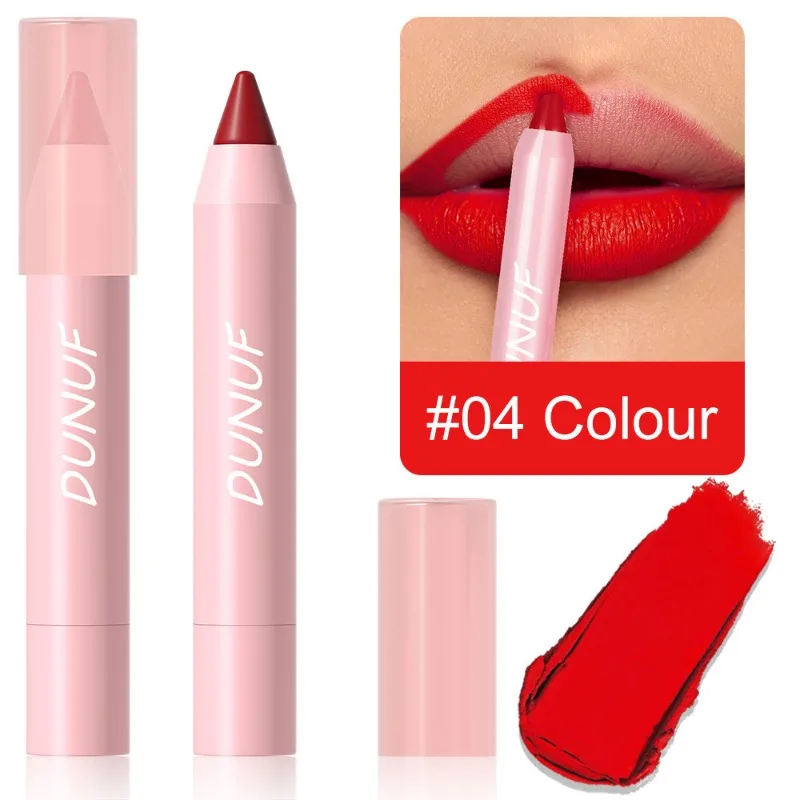 18 Colors Matte Lipstick Pen Soft Silky Velvet Lip Liner Pencil Sexy Full Color Lip Crayon Waterproof Lasting Beauty Maquillaje