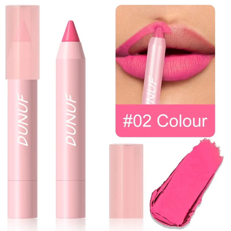 18 Colors Matte Lipstick Pen Soft Silky Velvet Lip Liner Pencil Sexy Full Color Lip Crayon Waterproof Lasting Beauty Maquillaje