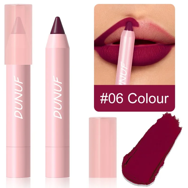 18 Colors Matte Lipstick Pen Soft Silky Velvet Lip Liner Pencil Sexy Full Color Lip Crayon Waterproof Lasting Beauty Maquillaje