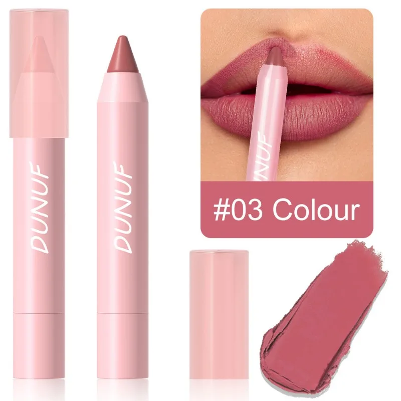 18 Colors Matte Lipstick Pen Soft Silky Velvet Lip Liner Pencil Sexy Full Color Lip Crayon Waterproof Lasting Beauty Maquillaje