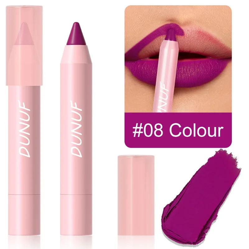 18 Colors Matte Lipstick Pen Soft Silky Velvet Lip Liner Pencil Sexy Full Color Lip Crayon Waterproof Lasting Beauty Maquillaje