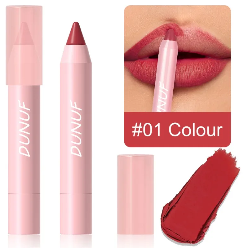 18 Colors Matte Lipstick Pen Soft Silky Velvet Lip Liner Pencil Sexy Full Color Lip Crayon Waterproof Lasting Beauty Maquillaje