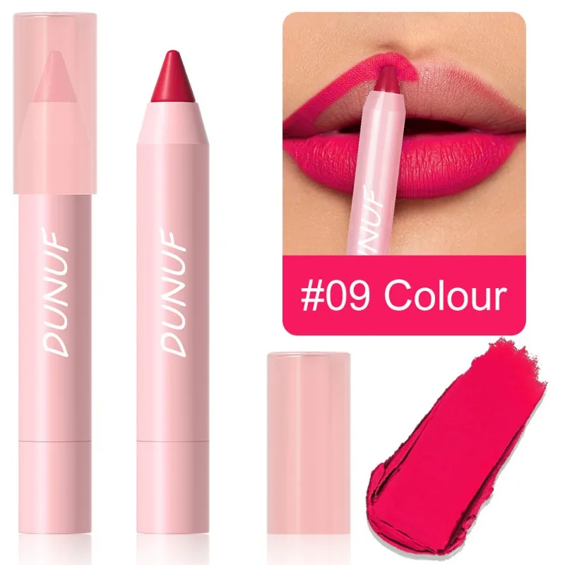 18 Colors Matte Lipstick Pen Soft Silky Velvet Lip Liner Pencil Sexy Full Color Lip Crayon Waterproof Lasting Beauty Maquillaje