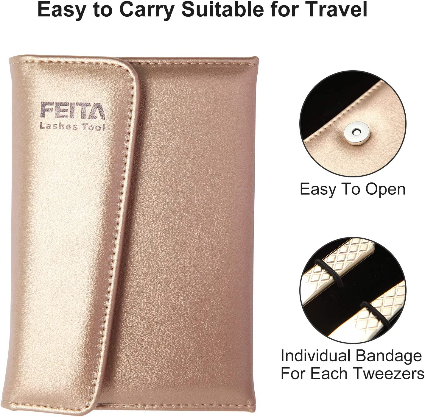 Gold Diamond Grip Eyelash Extension Tweezers by GlendaGlow