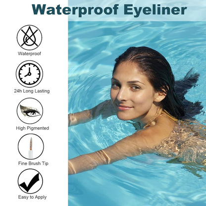Glitter Eyeliner Liquid - Sliver Glitter Eyeliner - Long-Lasting Waterproof Quick-Drying Shimmer Metallic Glitter Liner - Ultra-Fine Tip Sparkle Eyeliner for Multi Dimensional Eye Makeup