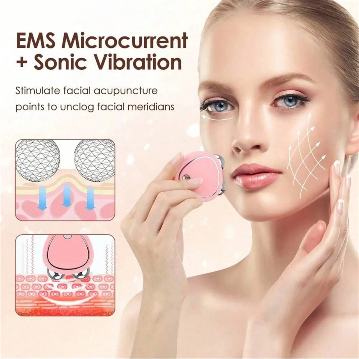 Micro Current Facial Device,To Soothe Your Skin and Microcurrent Facial Beauty Device -Achieve Instant Facial Beauty!