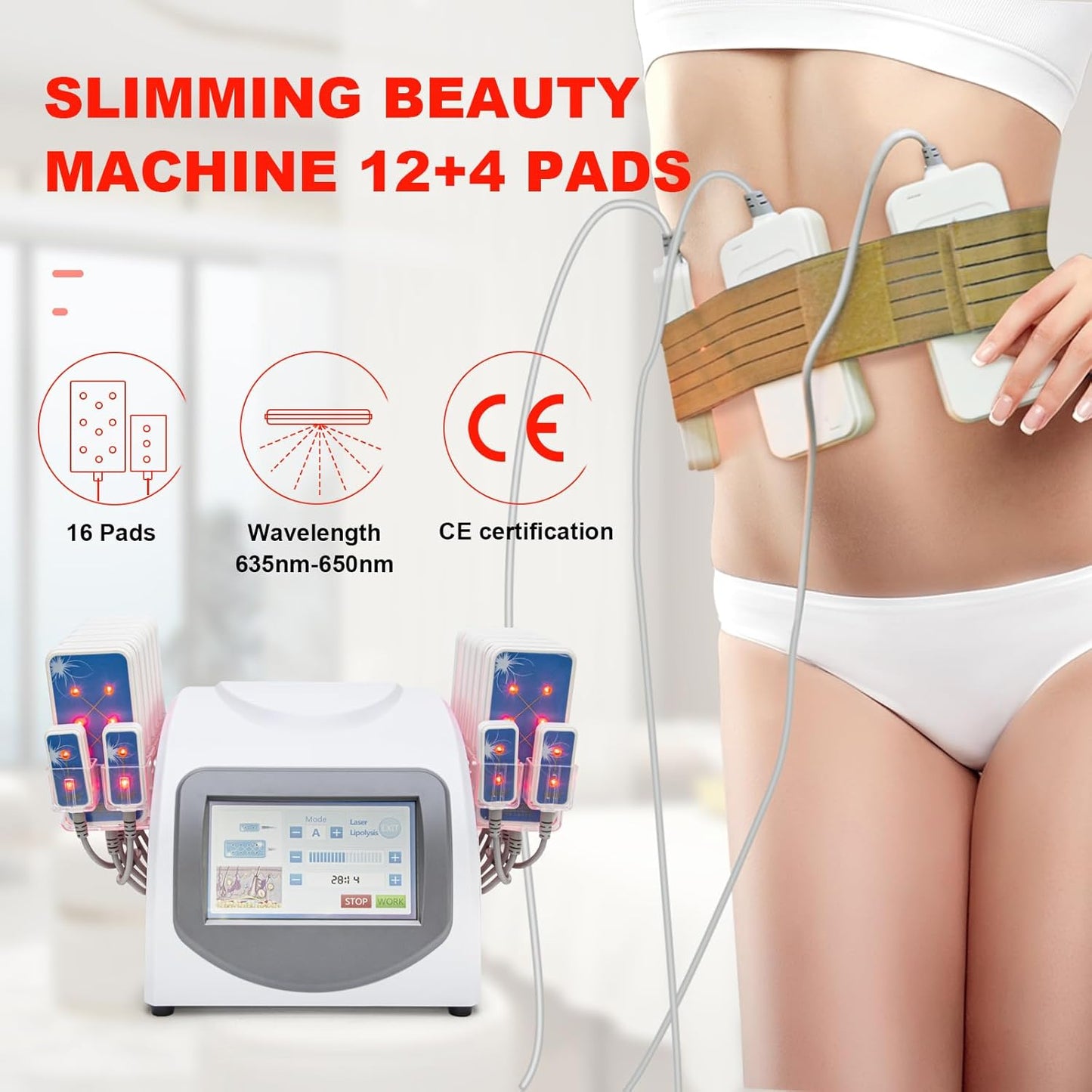 Body Shaper Weight Loss Slimming Beauty Machine 16 Pads  ETUU1601