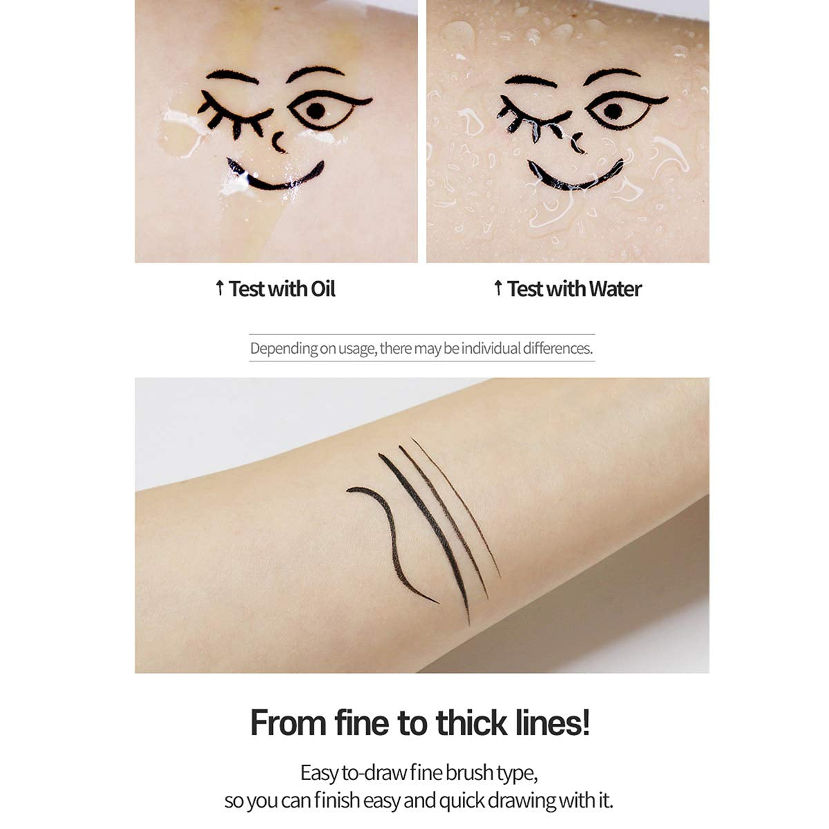 Liquid Eyeliner, Smudge Proof Eyeliner, Sharp Fine Liquid Eyeliner Pen, Black