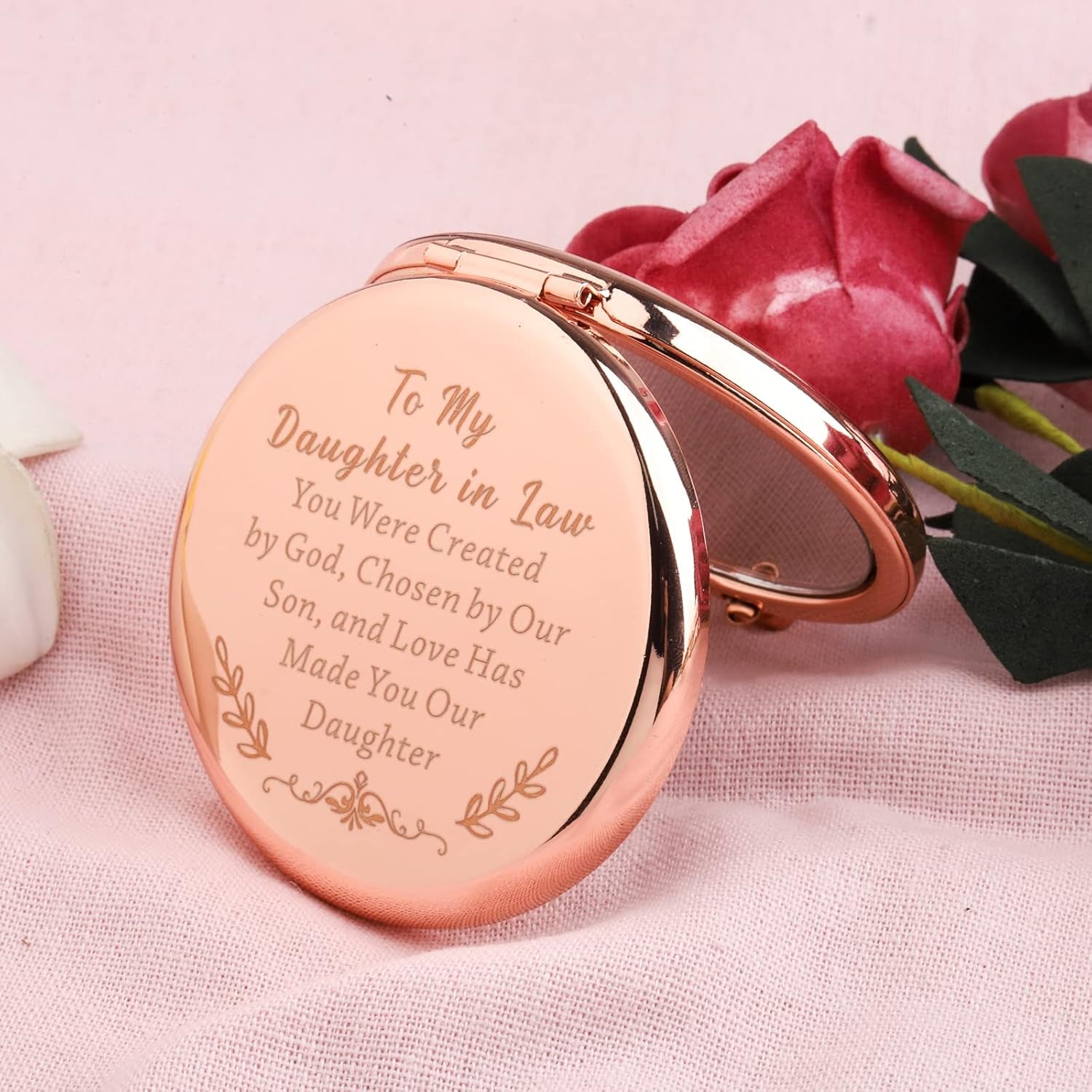 to My Daughter in Law Compact Mirror Bridal Shower Makeup Mirror Future Daughter in Law Gifts from Mother in Law