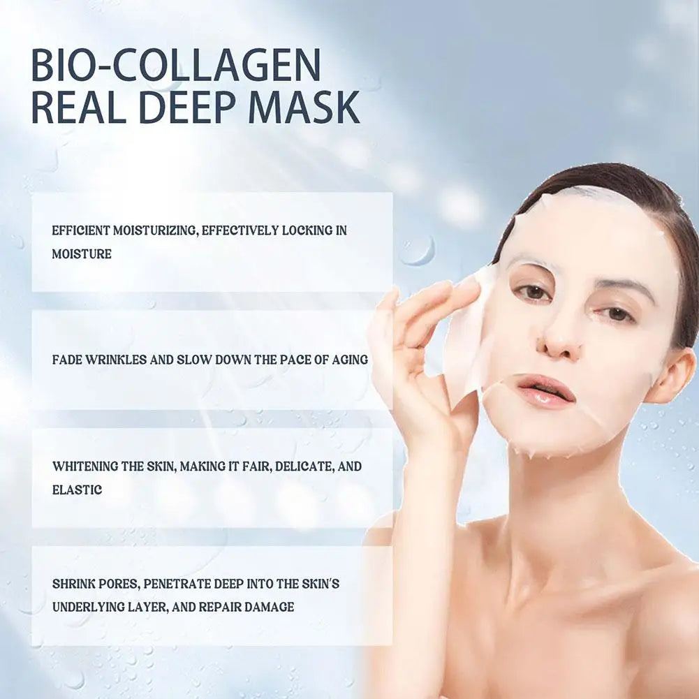 1/3/5 Boxes Bio-Collagen Real Deep Moisturizing Mask Soluble Collagen Mask with Hydrolyzed Collagen Hydrating Skin Care