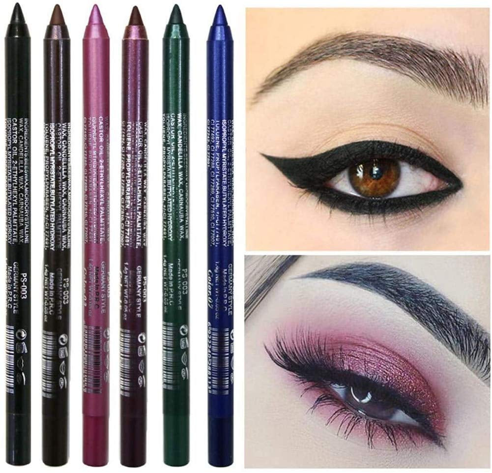 12 Colors Eyeliner Pencil Cosmetic Make up Waterproof Long Lasting Women Eyeliner Pearlescent & Matte Color Eyebrow Pencil Eyeshadow Pen