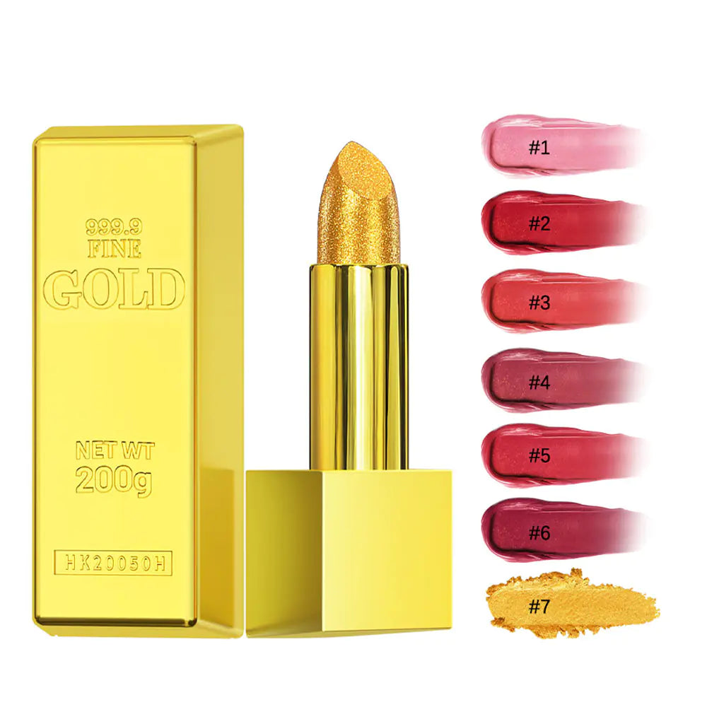 7-Shade Waterproof Glitter Lipstick