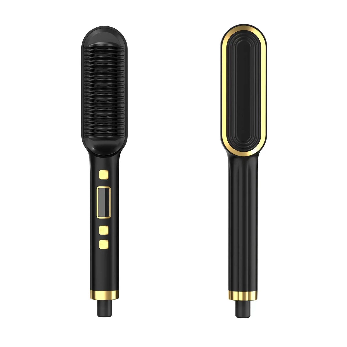 LCD Hair Straightening Comb with Dual-Use Curling Iron