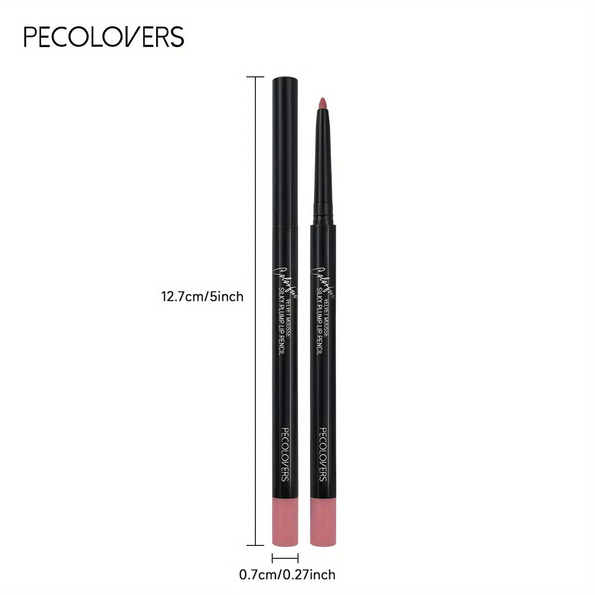 Waterproof Sweat-Proof Lipliner Crayon in Matte Chestnut Brown Versatile Lip Color Rendering for Enhanced Durability