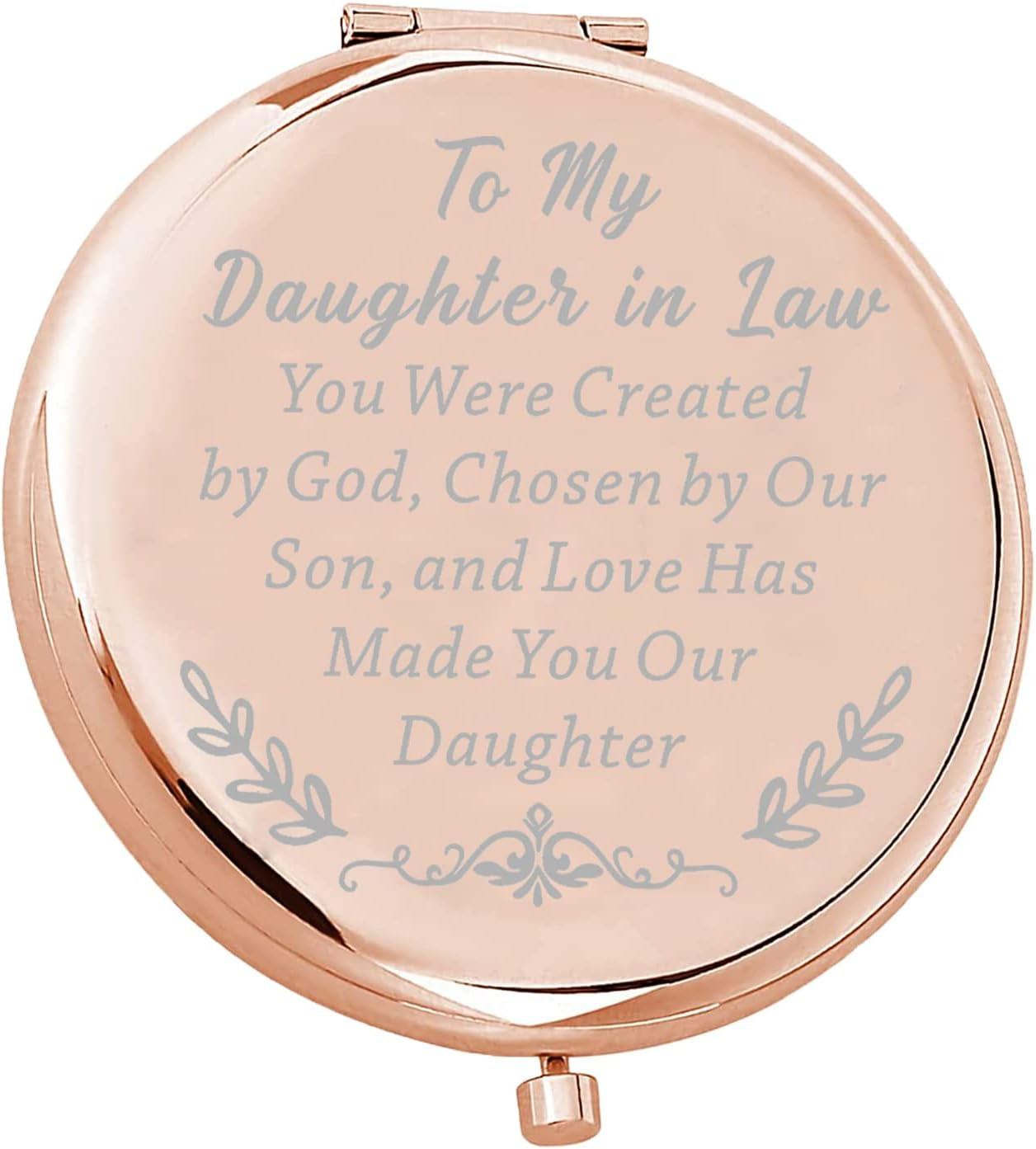 to My Daughter in Law Compact Mirror Bridal Shower Makeup Mirror Future Daughter in Law Gifts from Mother in Law