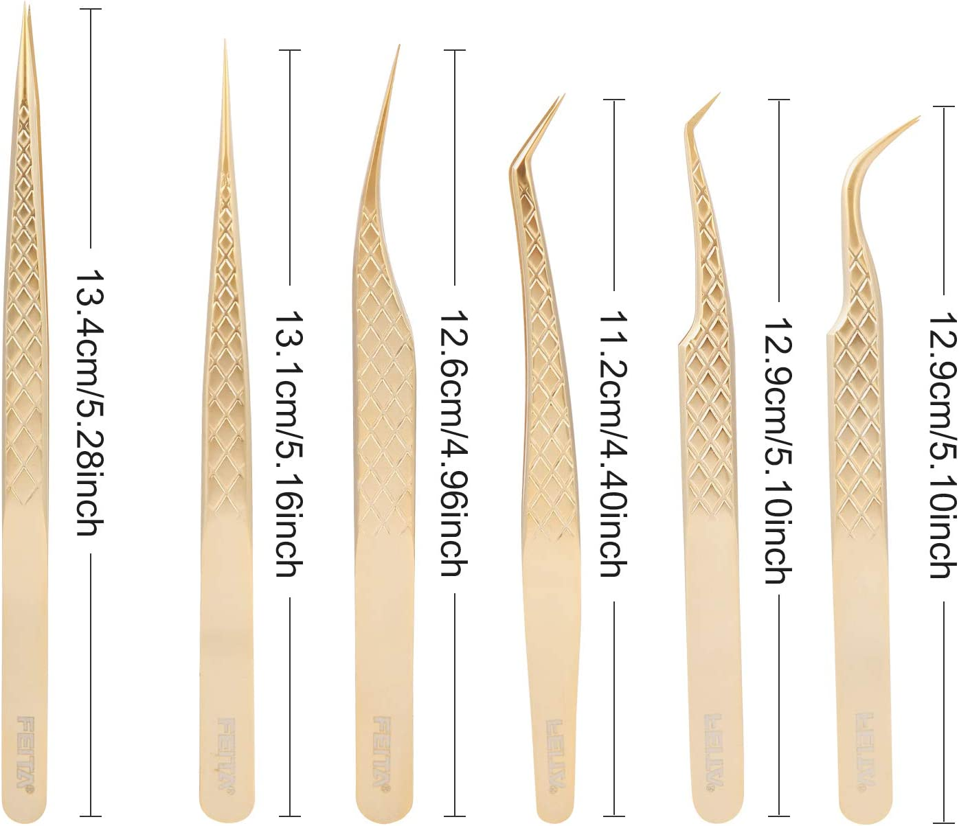 Gold Diamond Grip Eyelash Extension Tweezers by GlendaGlow