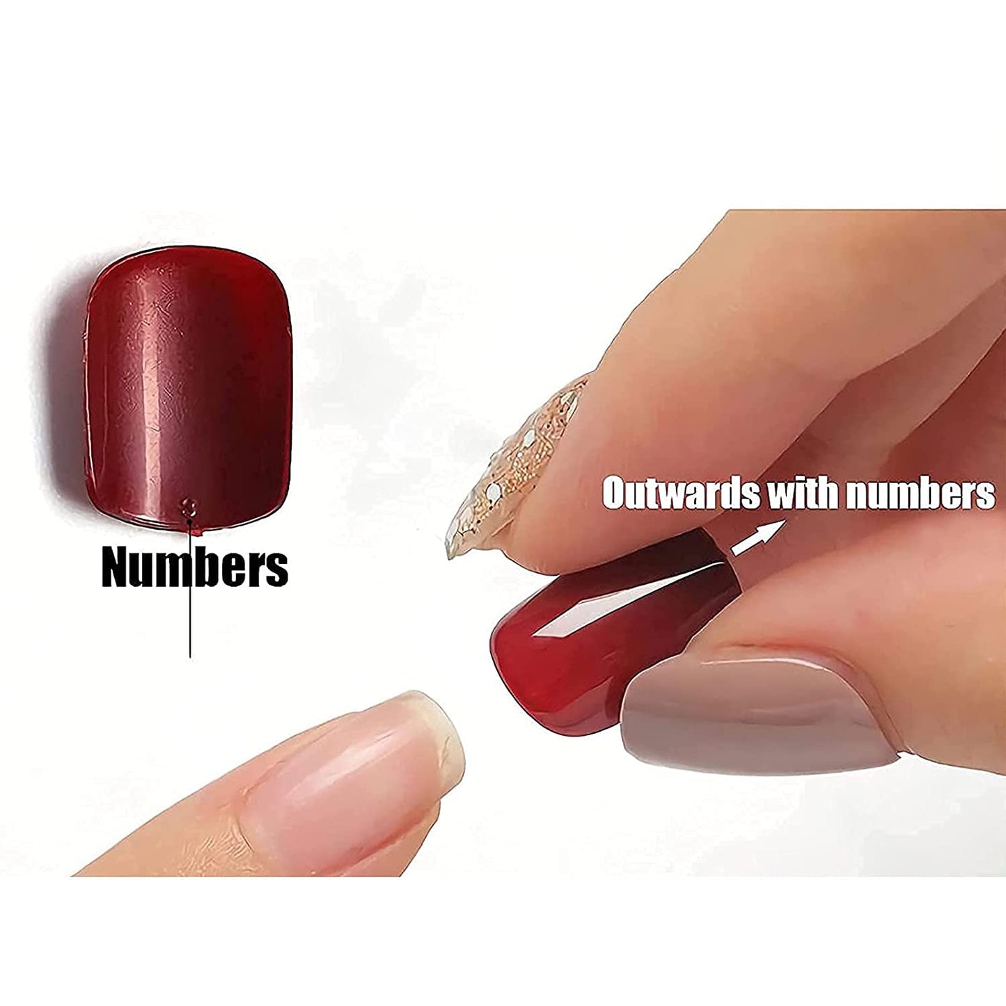 Christmas Press on Nails Medium round Fake Nails Glossy Glue on Nails Xmas Oval Acrylic Nails Candy French Tip Artificial Nails Snowflake Stick on False Nails with Design 24 Pcs