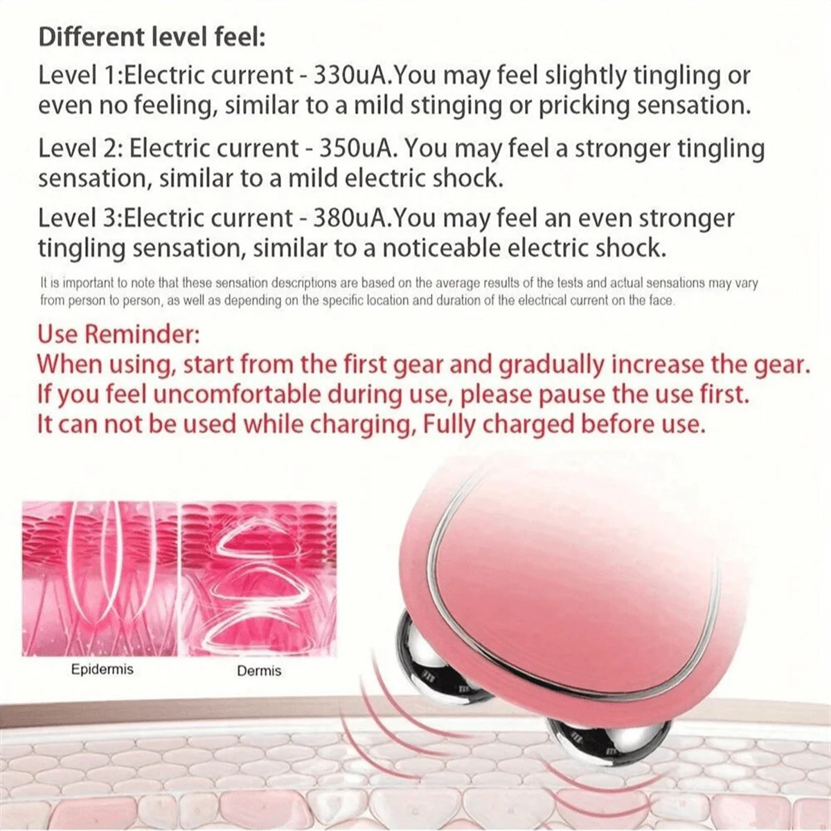Micro Current Facial Device,To Soothe Your Skin and Microcurrent Facial Beauty Device -Achieve Instant Facial Beauty!