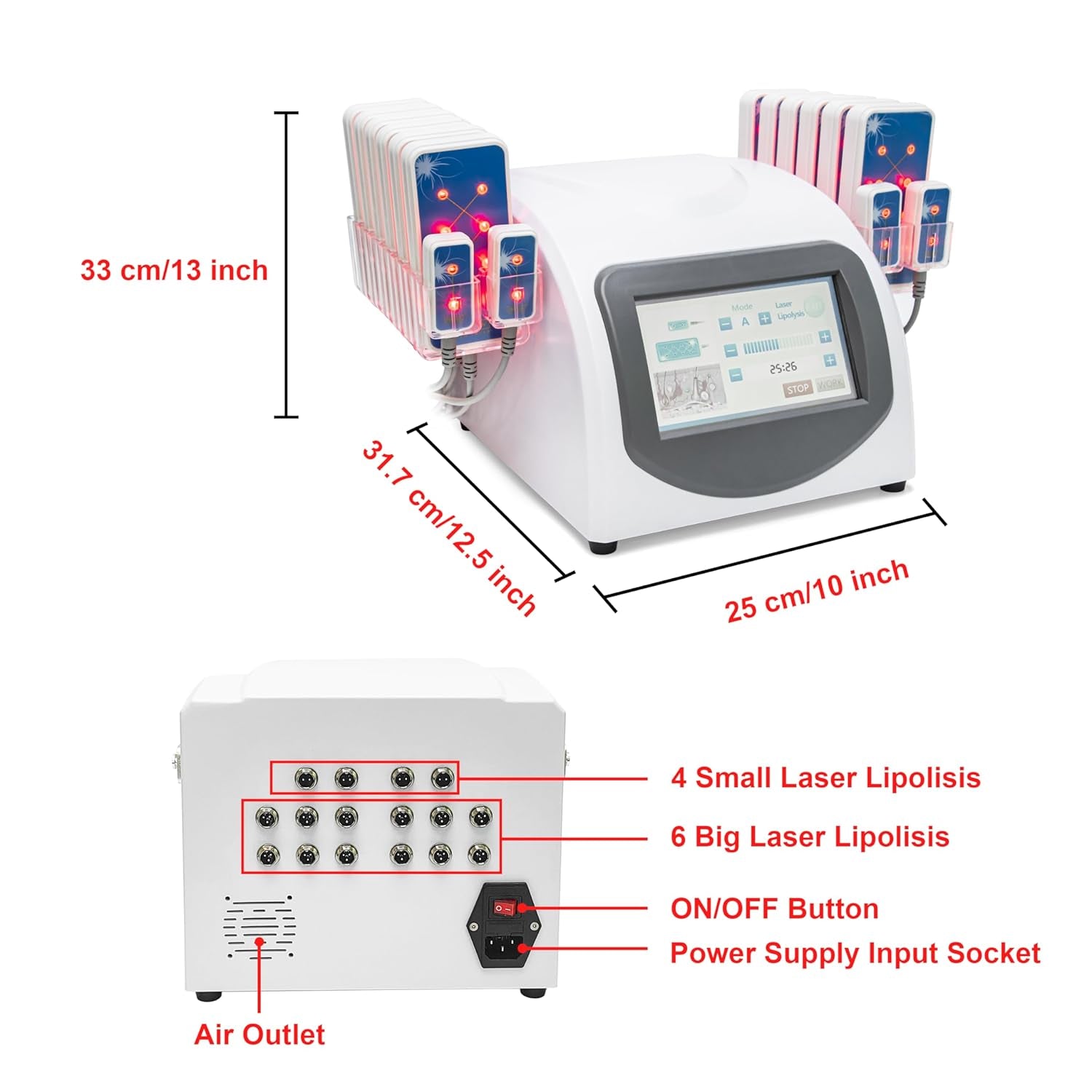 Body Shaper Weight Loss Slimming Beauty Machine 16 Pads  ETUU1601