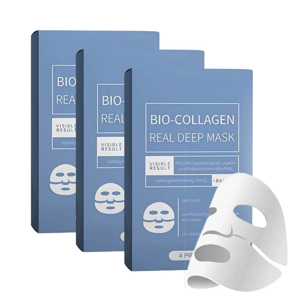 1/3/5 Boxes Bio-Collagen Real Deep Moisturizing Mask Soluble Collagen Mask with Hydrolyzed Collagen Hydrating Skin Care