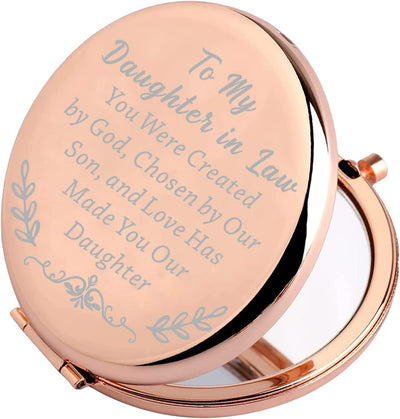 to My Daughter in Law Compact Mirror Bridal Shower Makeup Mirror Future Daughter in Law Gifts from Mother in Law