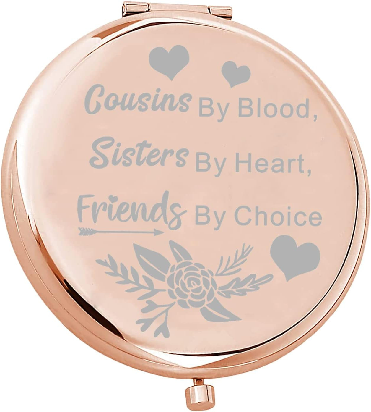 Cousin Compact Mirror Cousins by Blood Sisters by Heart Makeup Mirror Best Cousin Ever Gift
