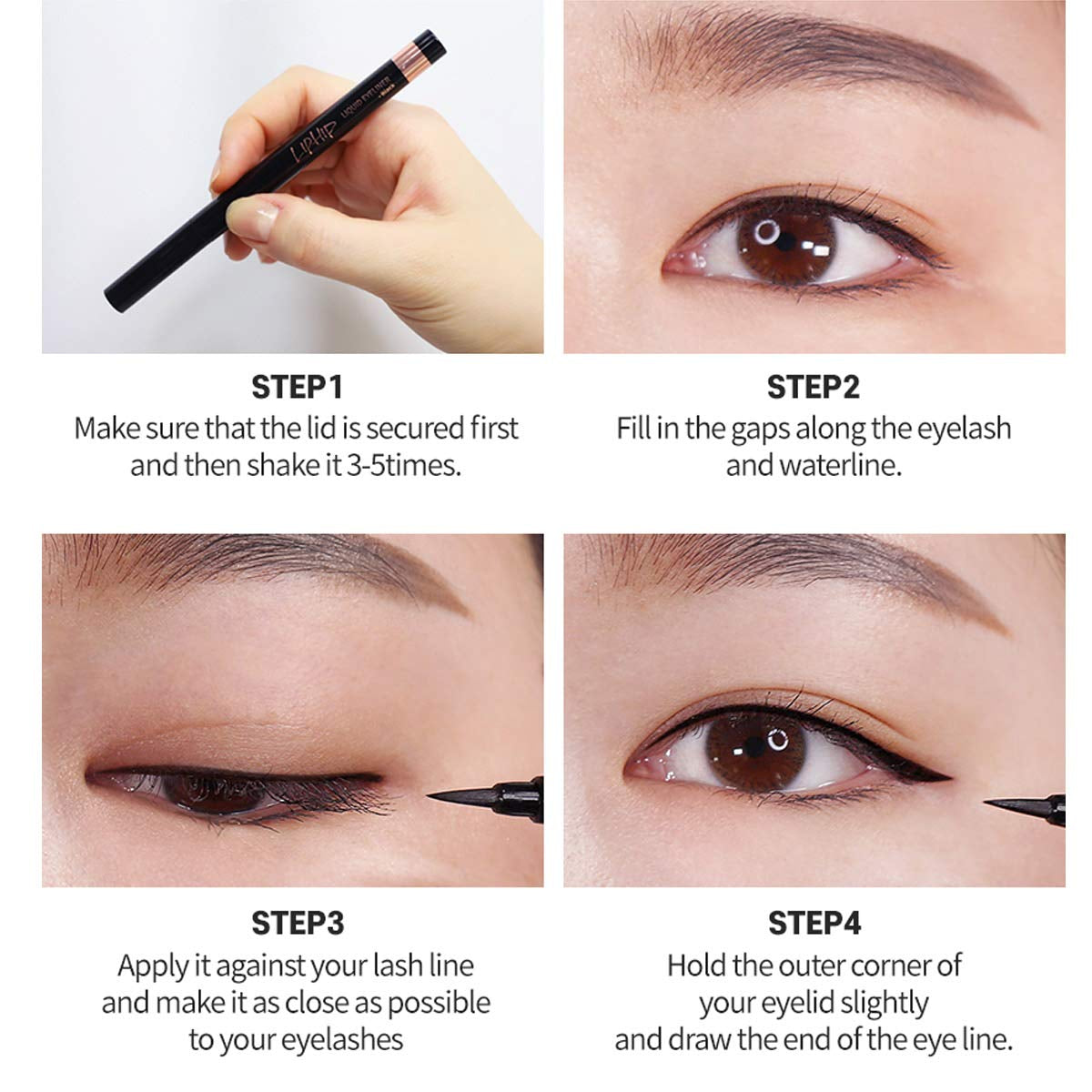 Liquid Eyeliner, Smudge Proof Eyeliner, Sharp Fine Liquid Eyeliner Pen, Black