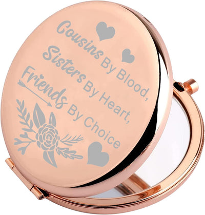 Cousin Compact Mirror Cousins by Blood Sisters by Heart Makeup Mirror Best Cousin Ever Gift