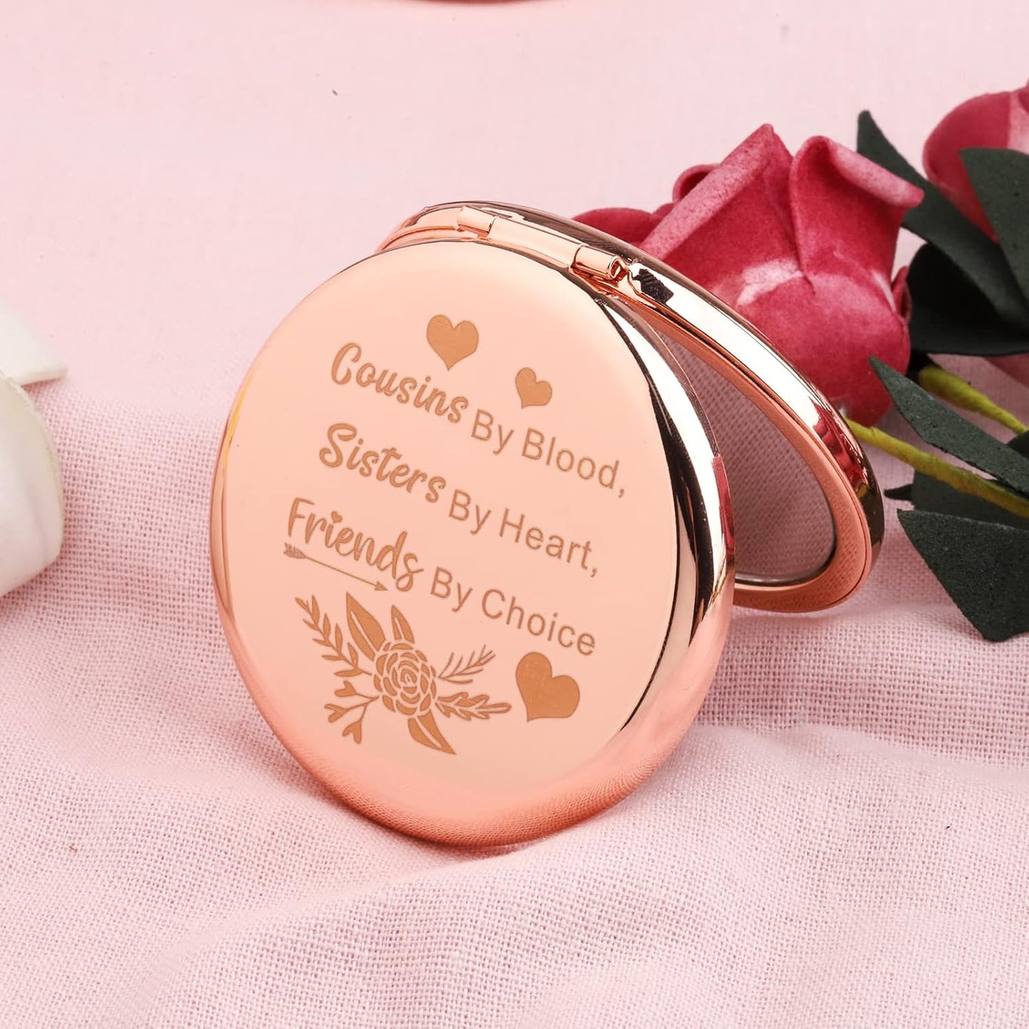 Cousin Compact Mirror Cousins by Blood Sisters by Heart Makeup Mirror Best Cousin Ever Gift