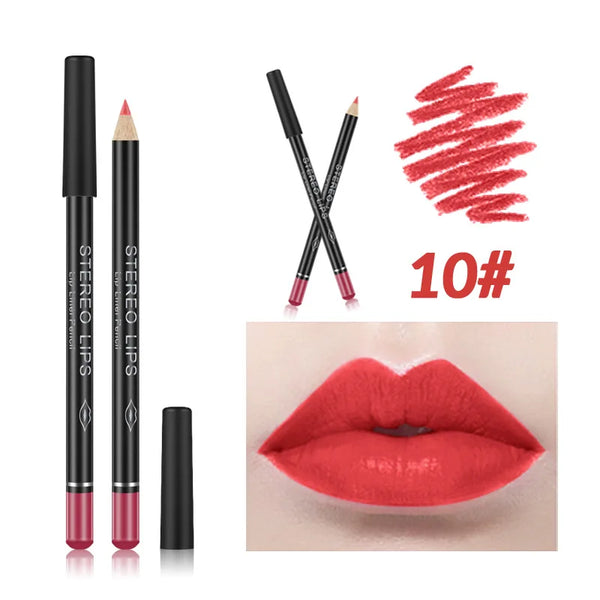 Matte Brown Lip Liner Pencil Lip Outline Contouring Lasting Waterproof Lipstick Crayon Pigments Moisturizing Lip Balm Cosmetics