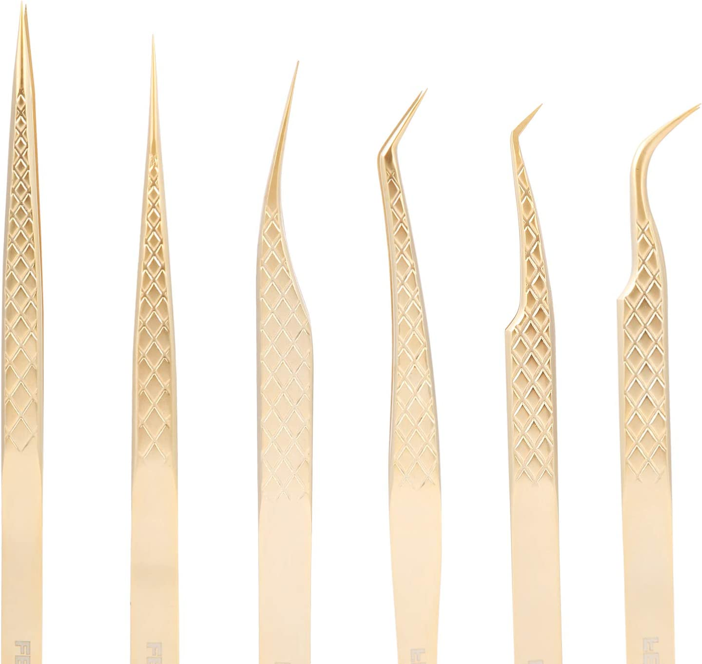 Gold Diamond Grip Eyelash Extension Tweezers by GlendaGlow