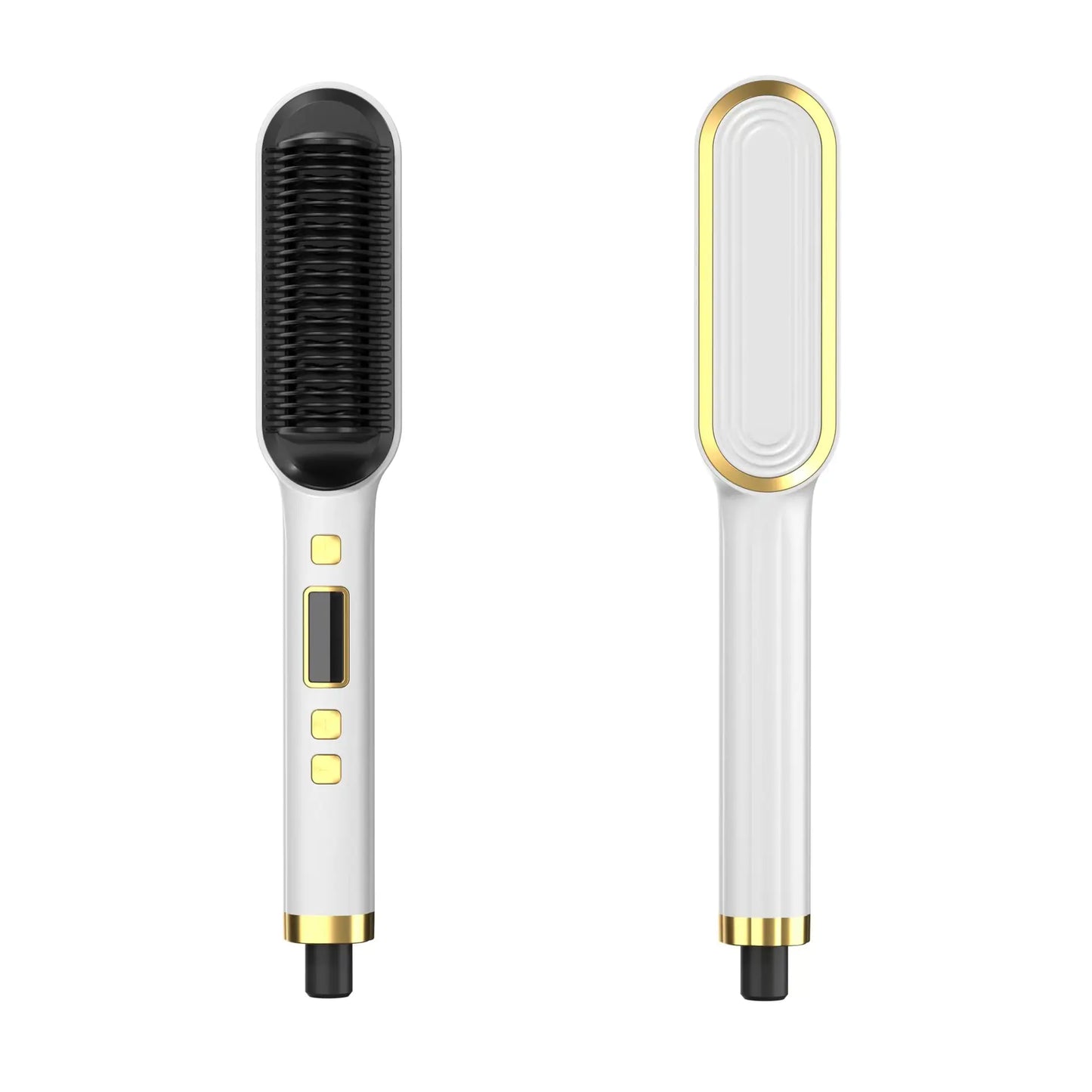 LCD Hair Straightening Comb with Dual-Use Curling Iron
