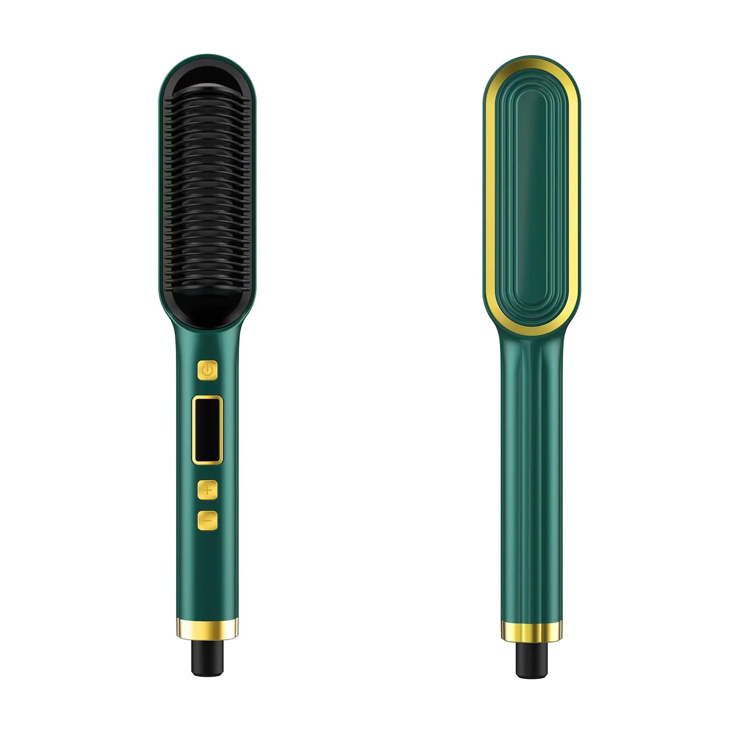 LCD Hair Straightening Comb with Dual-Use Curling Iron