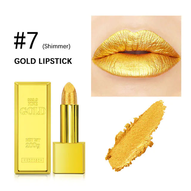 7-Shade Waterproof Glitter Lipstick
